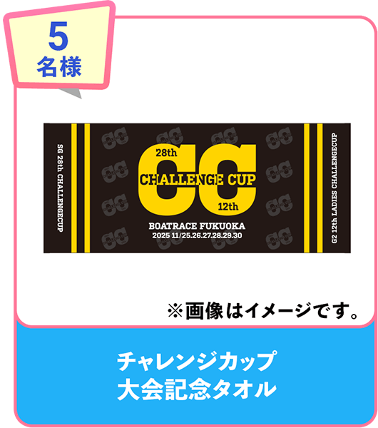 5名様 チャレンジカップ大会記念タオル
